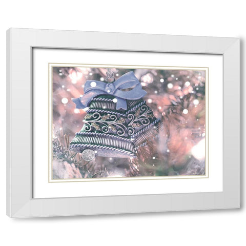 Christmas Bells V2 White Modern Wood Framed Art Print with Double Matting by Prime, Marcus