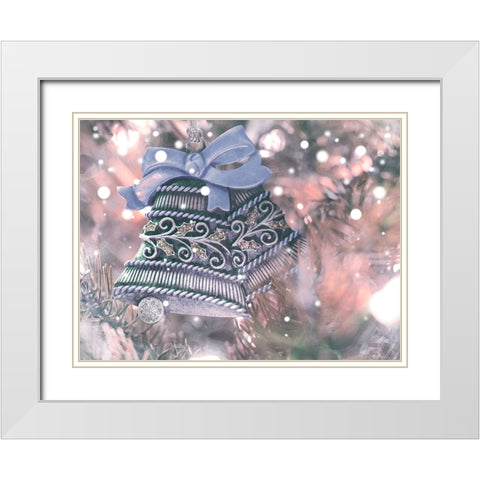 Christmas Bells V2 White Modern Wood Framed Art Print with Double Matting by Prime, Marcus