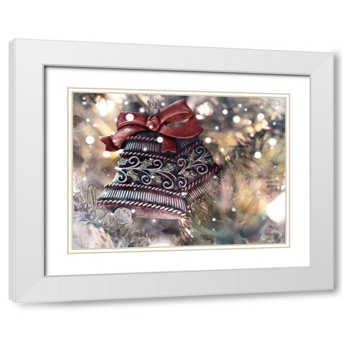 Christmas Bells White Modern Wood Framed Art Print with Double Matting by Prime, Marcus