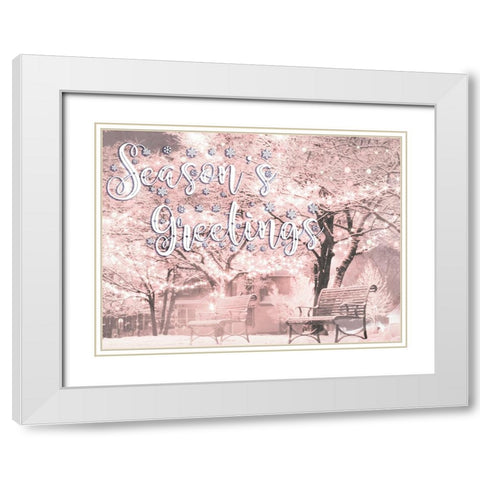 Park Greetings V2 White Modern Wood Framed Art Print with Double Matting by Prime, Marcus