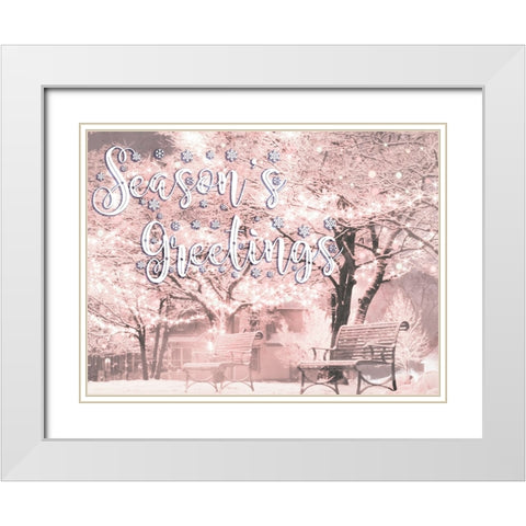 Park Greetings V2 White Modern Wood Framed Art Print with Double Matting by Prime, Marcus