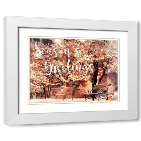 Park Greetings White Modern Wood Framed Art Print with Double Matting by Prime, Marcus