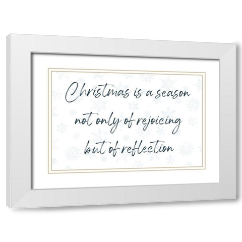 Christmas Reflection White Modern Wood Framed Art Print with Double Matting by Prime, Marcus
