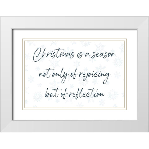 Christmas Reflection White Modern Wood Framed Art Print with Double Matting by Prime, Marcus