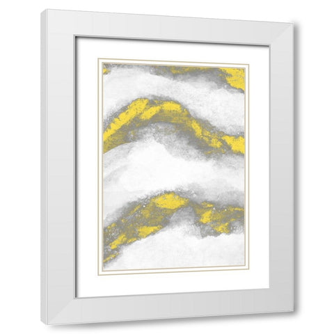 Shinning Waves 1 White Modern Wood Framed Art Print with Double Matting by Prime, Marcus