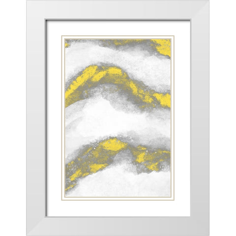 Shinning Waves 1 White Modern Wood Framed Art Print with Double Matting by Prime, Marcus