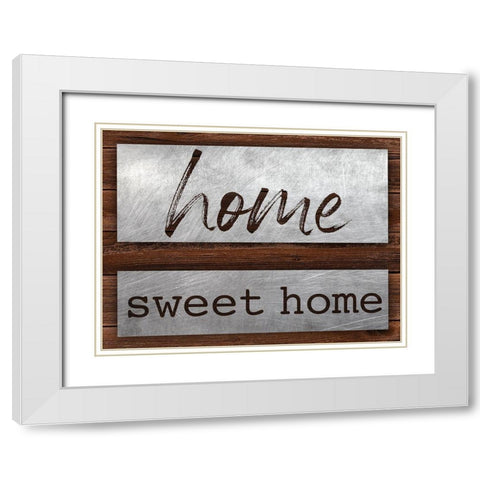 Sweet Home White Modern Wood Framed Art Print with Double Matting by Prime, Marcus