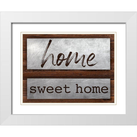Sweet Home White Modern Wood Framed Art Print with Double Matting by Prime, Marcus