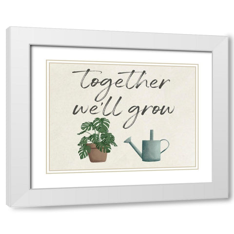 Growing Together White Modern Wood Framed Art Print with Double Matting by Prime, Marcus