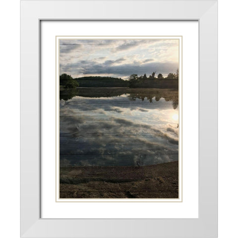 Peaceful Walk White Modern Wood Framed Art Print with Double Matting by Prime, Marcus