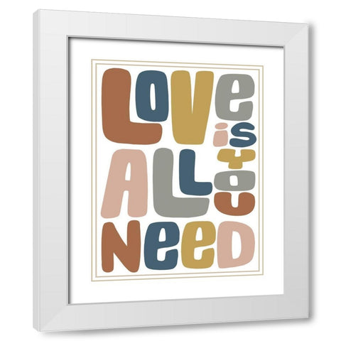 Needed Love 2 White Modern Wood Framed Art Print with Double Matting by Prime, Marcus