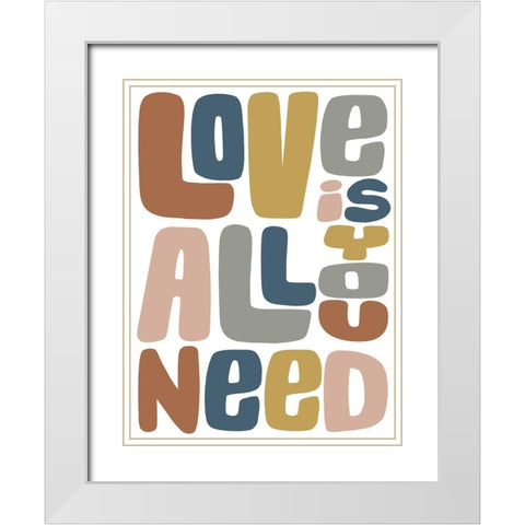 Needed Love 2 White Modern Wood Framed Art Print with Double Matting by Prime, Marcus