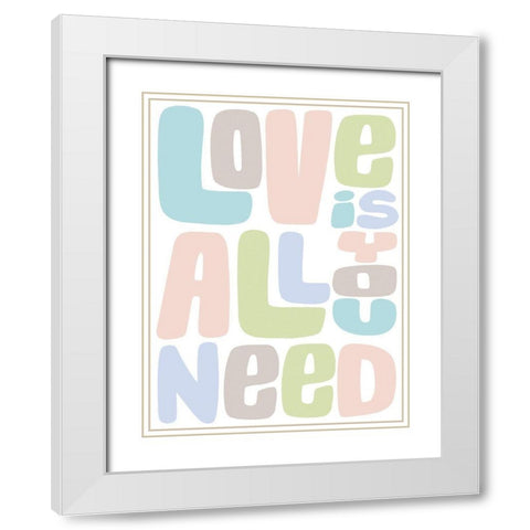 Needed Love 3 White Modern Wood Framed Art Print with Double Matting by Prime, Marcus