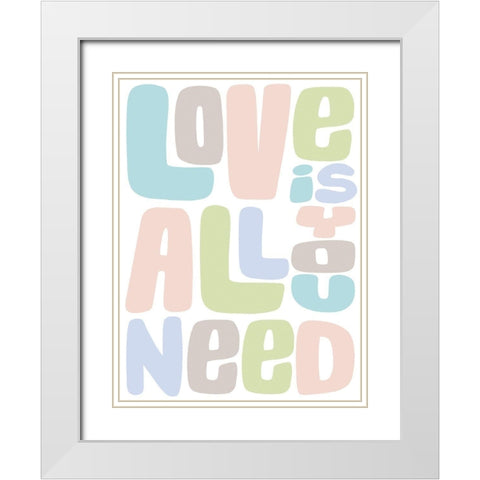 Needed Love 3 White Modern Wood Framed Art Print with Double Matting by Prime, Marcus