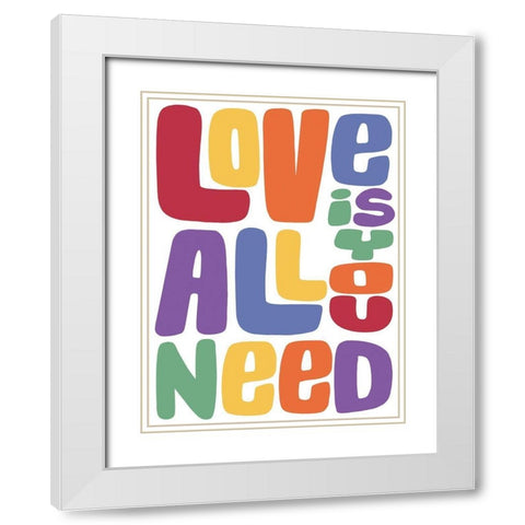 Needed Love 1 White Modern Wood Framed Art Print with Double Matting by Prime, Marcus