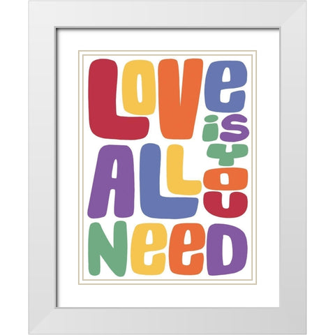 Needed Love 1 White Modern Wood Framed Art Print with Double Matting by Prime, Marcus