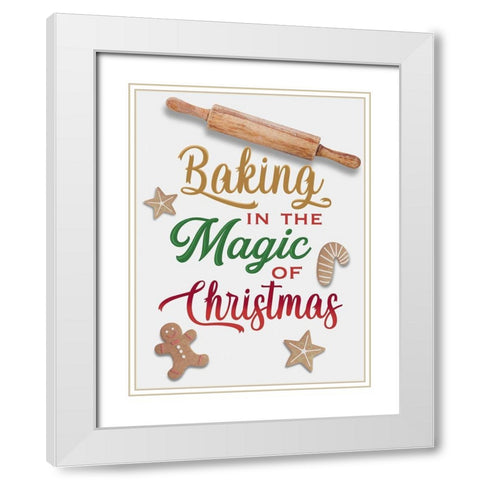 Baking The Magic White Modern Wood Framed Art Print with Double Matting by Prime, Marcus