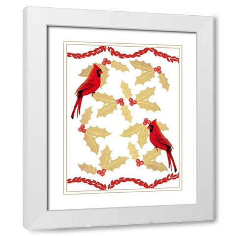 Merry Chirping White Modern Wood Framed Art Print with Double Matting by Prime, Marcus
