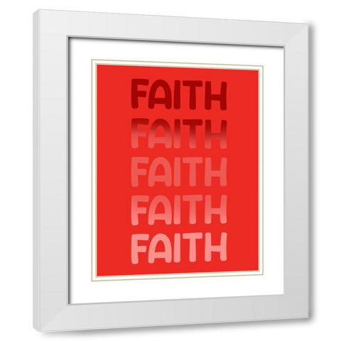 Radiant Words 2 White Modern Wood Framed Art Print with Double Matting by Prime, Marcus