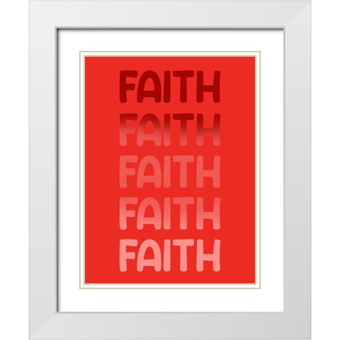 Radiant Words 2 White Modern Wood Framed Art Print with Double Matting by Prime, Marcus