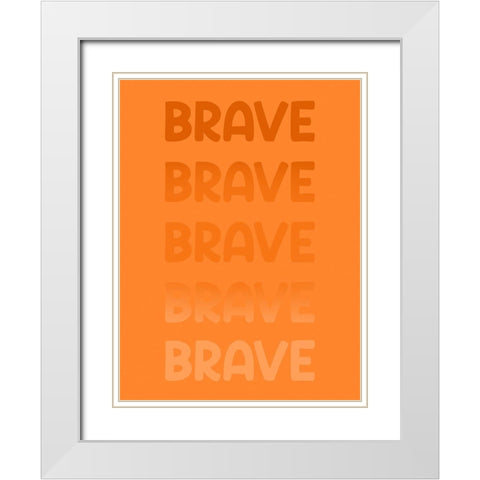 Radiant Words 6 White Modern Wood Framed Art Print with Double Matting by Prime, Marcus