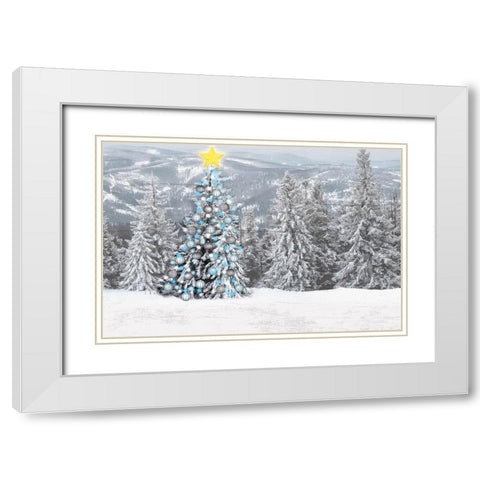 Brightest Cheer White Modern Wood Framed Art Print with Double Matting by Prime, Marcus