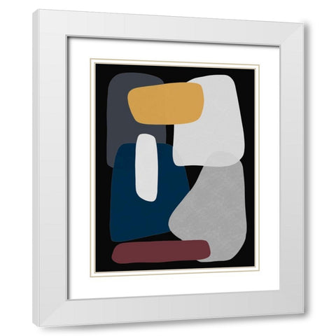 Rubiks Lunar Splat 1 White Modern Wood Framed Art Print with Double Matting by Prime, Marcus