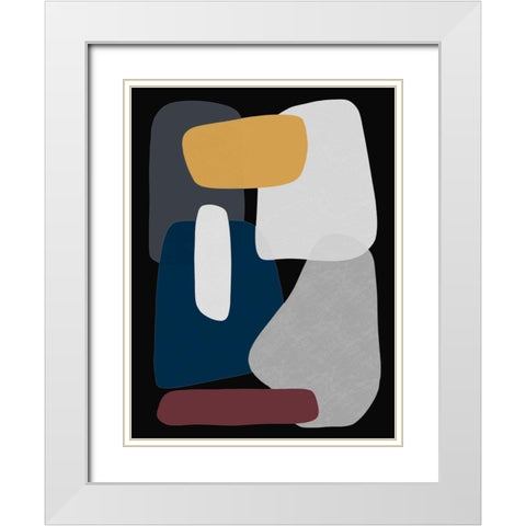 Rubiks Lunar Splat 1 White Modern Wood Framed Art Print with Double Matting by Prime, Marcus