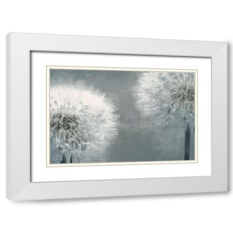 Moonlit Dandelions 1 White Modern Wood Framed Art Print with Double Matting by Prime, Marcus