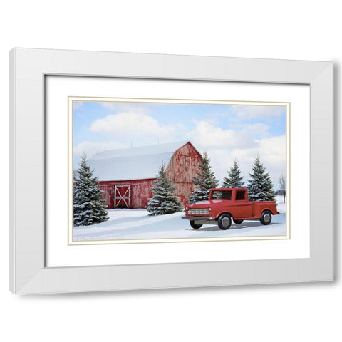 Winter Destination 1 White Modern Wood Framed Art Print with Double Matting by Prime, Marcus