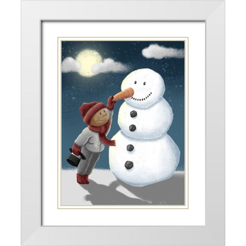 Magical Friend 1 White Modern Wood Framed Art Print with Double Matting by Prime, Marcus