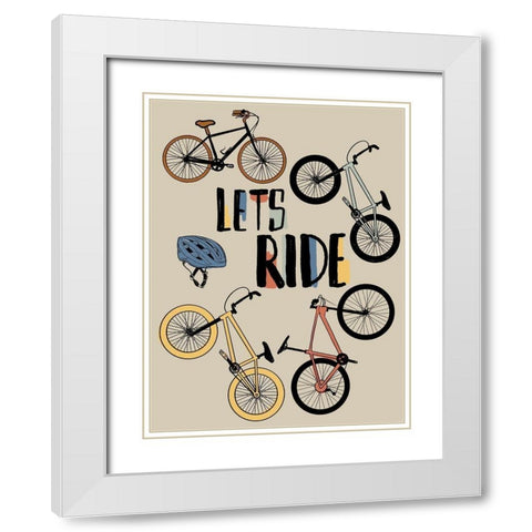 Lets Ride 2 White Modern Wood Framed Art Print with Double Matting by Prime, Marcus