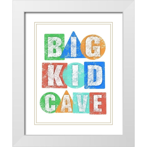 Big Kid Cave White Modern Wood Framed Art Print with Double Matting by Prime, Marcus