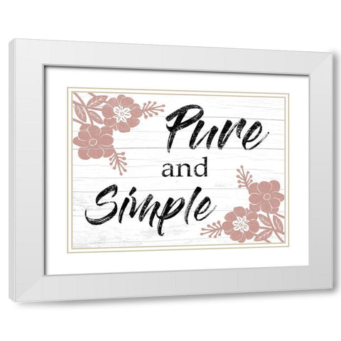 Pure And Simple White Modern Wood Framed Art Print with Double Matting by Prime, Marcus
