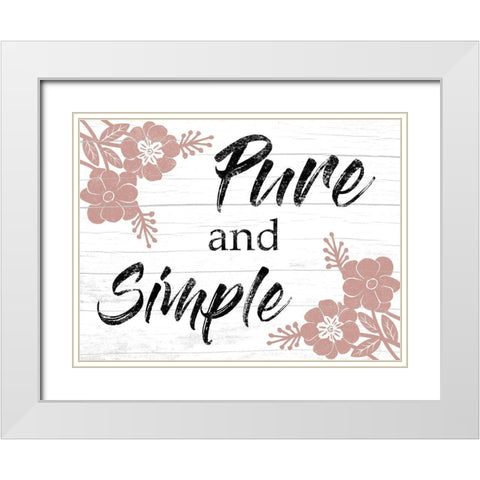 Pure And Simple White Modern Wood Framed Art Print with Double Matting by Prime, Marcus