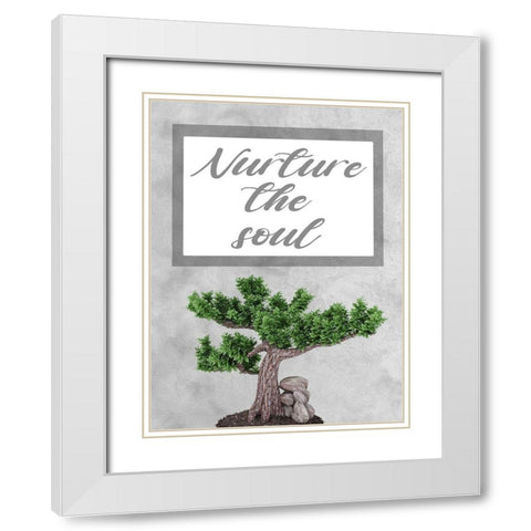 Soul Nurturing White Modern Wood Framed Art Print with Double Matting by Prime, Marcus