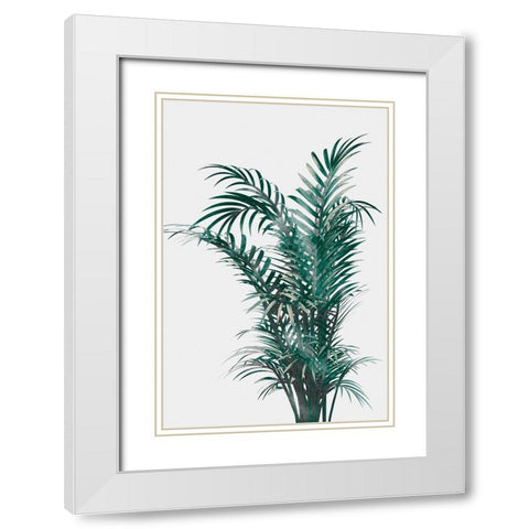 Windy Fern White Modern Wood Framed Art Print with Double Matting by Prime, Marcus