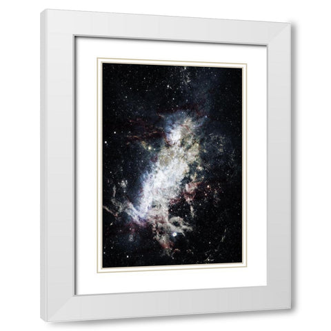 Lunar Stream White Modern Wood Framed Art Print with Double Matting by Prime, Marcus
