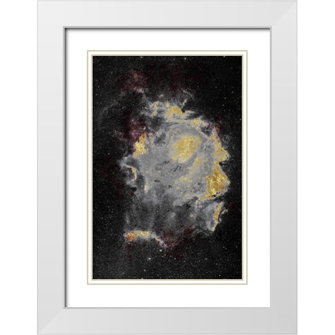 Lunar Nebula White Modern Wood Framed Art Print with Double Matting by Prime, Marcus
