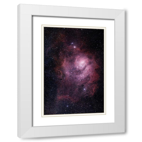 Lagoon Nebula White Modern Wood Framed Art Print with Double Matting by Prime, Marcus