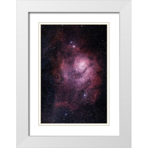 Lagoon Nebula White Modern Wood Framed Art Print with Double Matting by Prime, Marcus