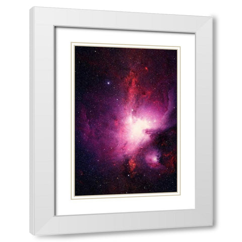 Orion Nebula White Modern Wood Framed Art Print with Double Matting by Prime, Marcus