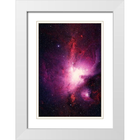 Orion Nebula White Modern Wood Framed Art Print with Double Matting by Prime, Marcus