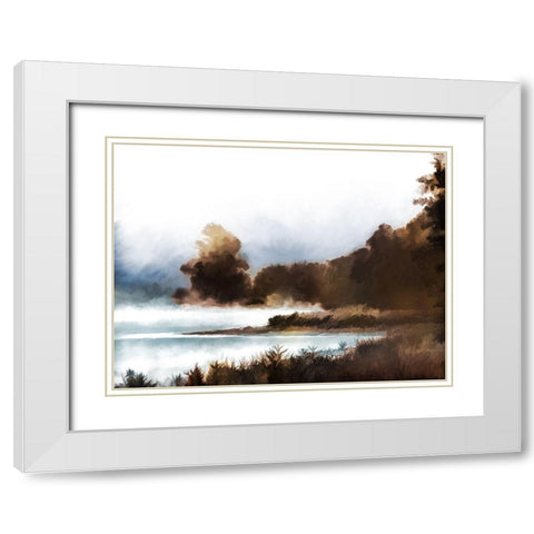 Brass Landscape 1 White Modern Wood Framed Art Print with Double Matting by Prime, Marcus