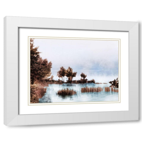 Brass Landscape 2 White Modern Wood Framed Art Print with Double Matting by Prime, Marcus