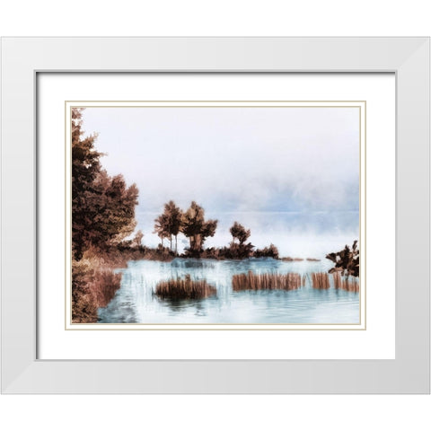 Brass Landscape 2 White Modern Wood Framed Art Print with Double Matting by Prime, Marcus