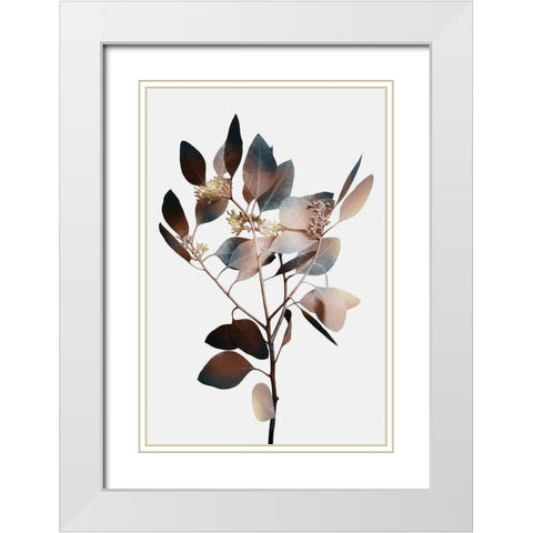 Autumn Eucalyptus 1 White Modern Wood Framed Art Print with Double Matting by Prime, Marcus