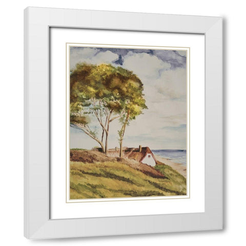 Fall Cabin Escape White Modern Wood Framed Art Print with Double Matting by Prime, Marcus