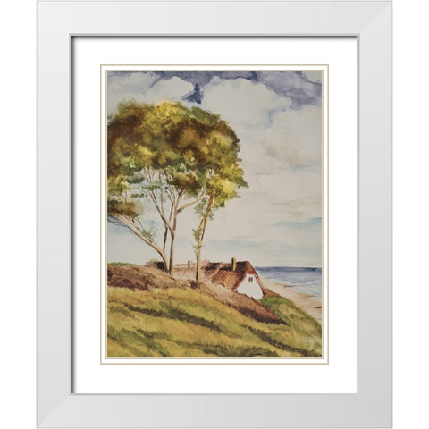 Fall Cabin Escape White Modern Wood Framed Art Print with Double Matting by Prime, Marcus