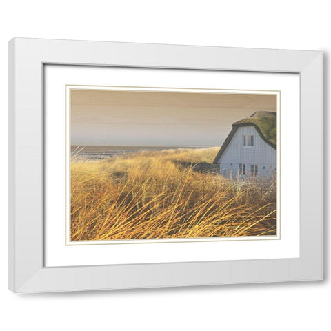 Peaceful Cottage White Modern Wood Framed Art Print with Double Matting by Prime, Marcus